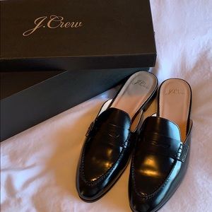 Academy penny-loafer mules in patent leather